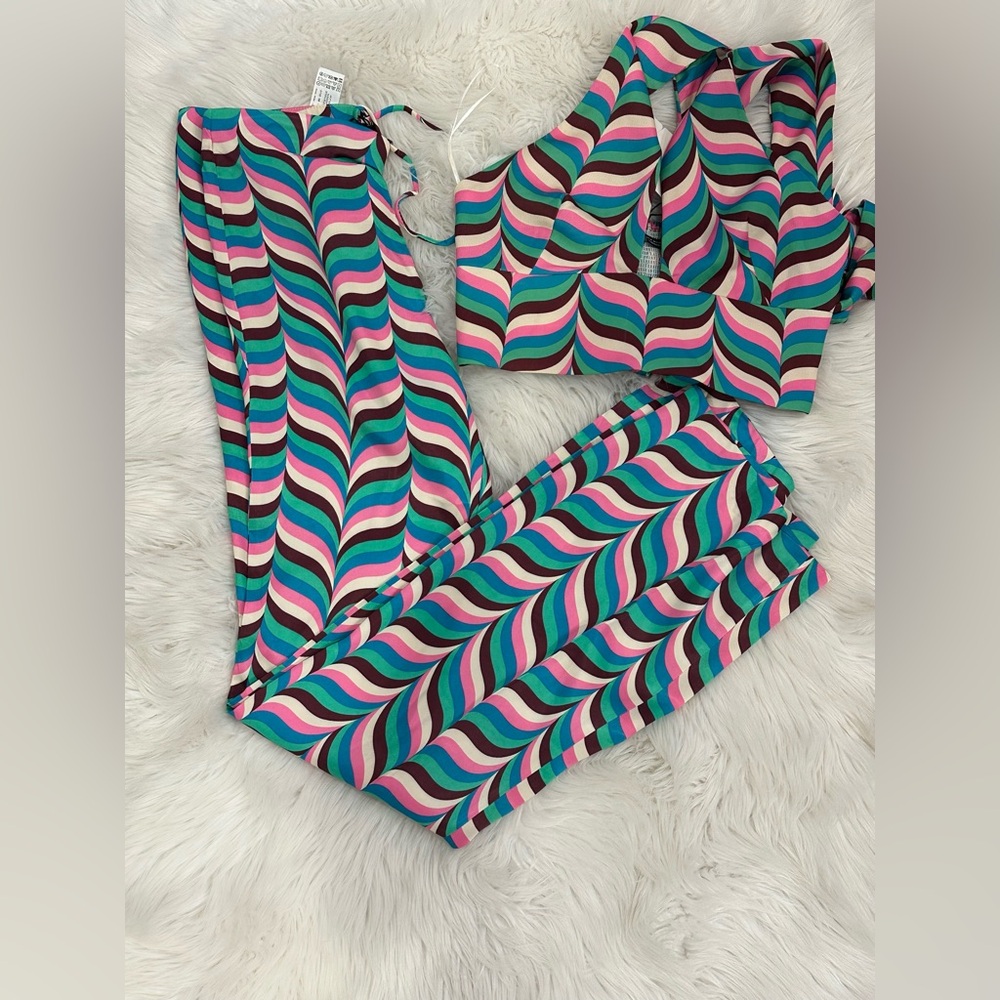 New With Tags Zara !!!Colorful Striped Women's Jumpsuit